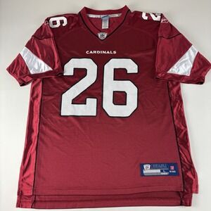 Reebok Onfield Jersey Men's Large Arizona Cardinals #26 Beanie Wells‎ Red